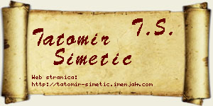 Tatomir Simetić vizit kartica